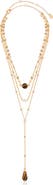 Ettika Forever Falling Tiger's Eye Layered Necklace
