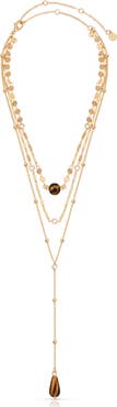 Ettika Forever Falling Tiger's Eye Layered Necklace