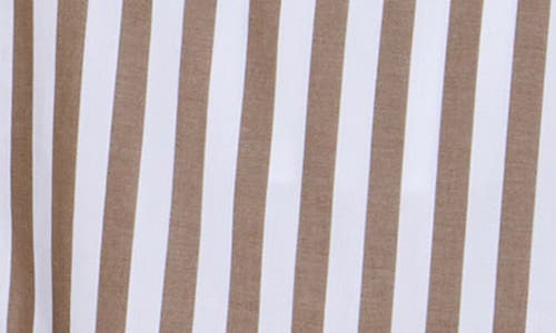 Rag & Bone Mina Stripe Crop Cotton Shirt In White