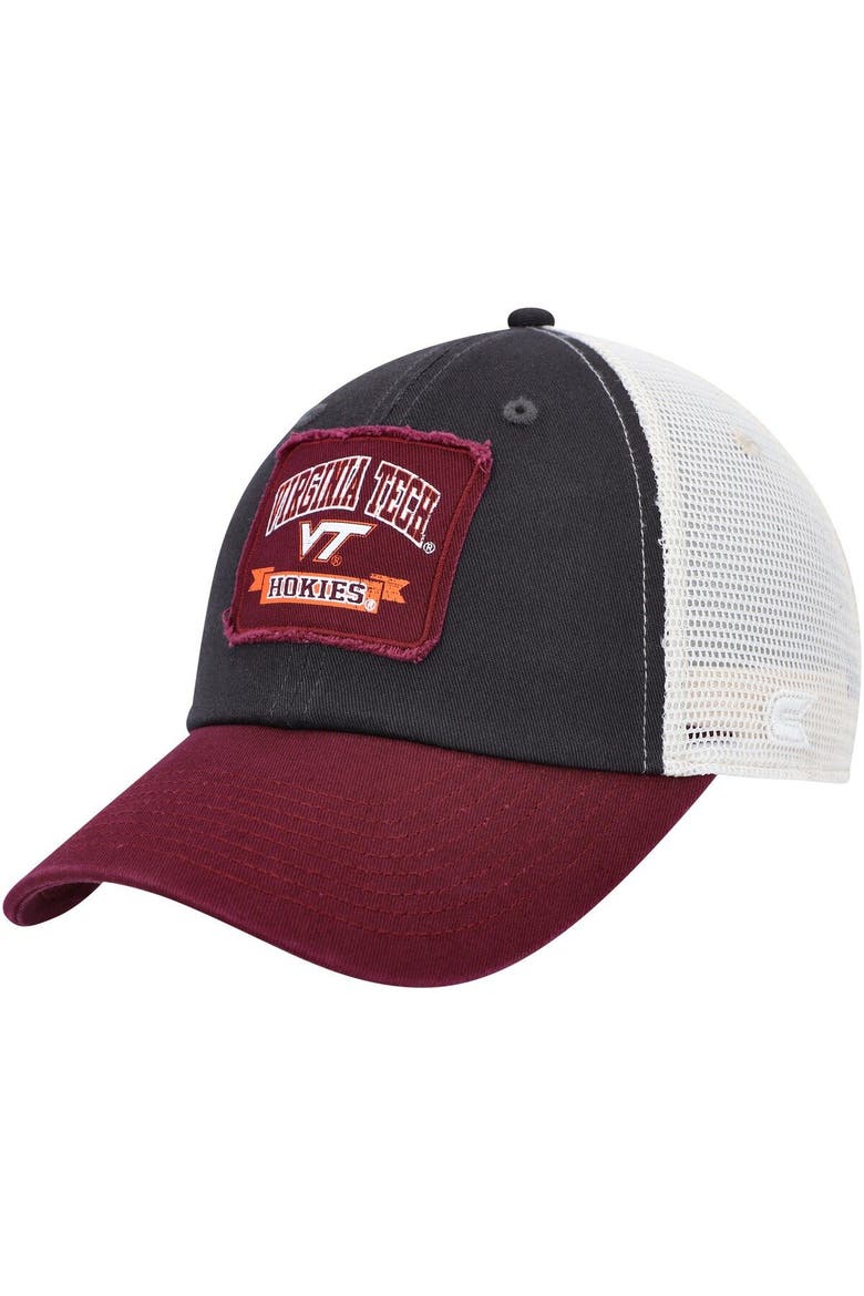 Men's Colosseum  Charcoal Virginia Tech Hokies Objection Snapback Hat, Main, color, Charcoal