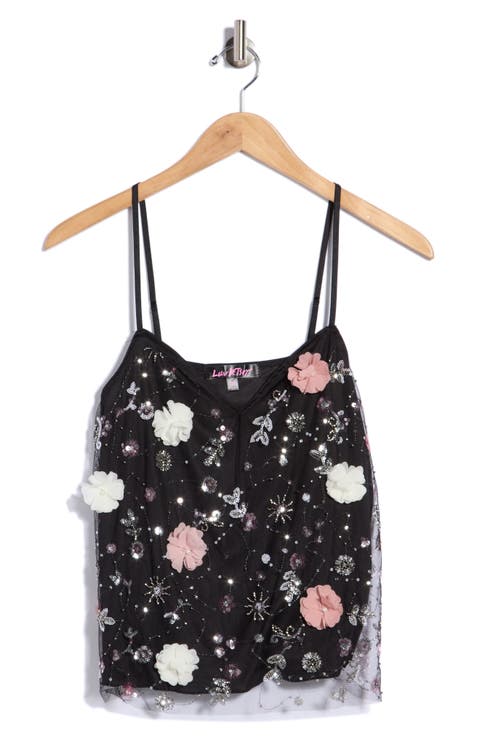 V-Neck Embellished Swing Camisole