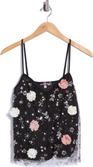 LUV BETSEY V-Neck Embellished Swing Camisole