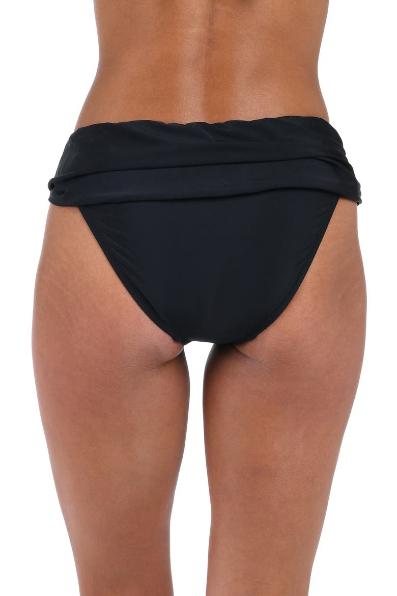Solid Sash Hipster Bikini Bottoms, Alternate, color, BLACK