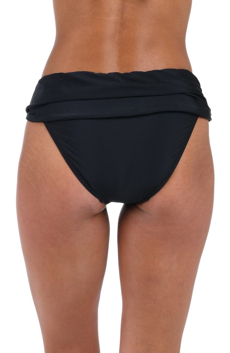 Sunshine 79 Solid Sash Hipster Bikini Bottoms, Alternate, color, Black