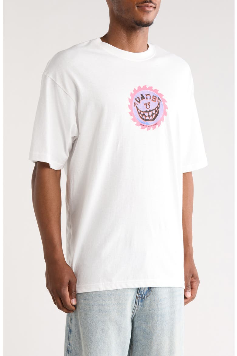 Sharp Smile Cotton Graphic T-Shirt, Alternate, color, WHITE