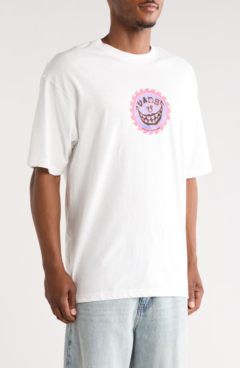 Vans Sharp Smile Cotton Graphic T-Shirt, Alternate, color, White