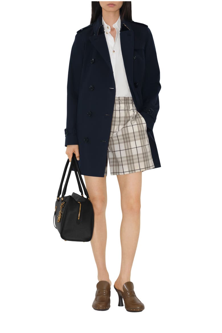 Short Kensington Heritage Trench Coat, Main, color, Coal blue