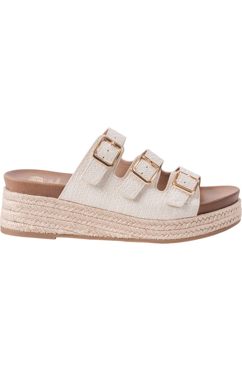 GOOD CHOICE NEW YORK Fabulist Buckle Espadrille Platform Wedge Sandal, Alternate, color, Ice
