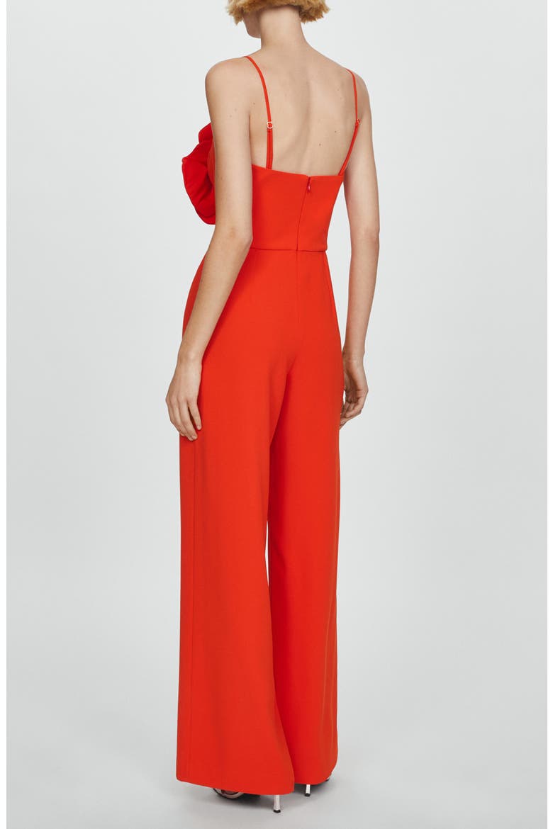 Amapola Rosette Convertible Strap Jumpsuit, Alternate, color, RED