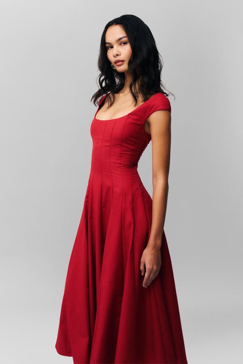 Guizio Leila Dress In Red Love