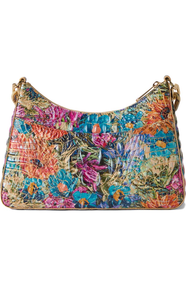 Brahmin Mod Esme Floral Croc Embossed Leather Shoulder Bag, Alternate, color, Lasso