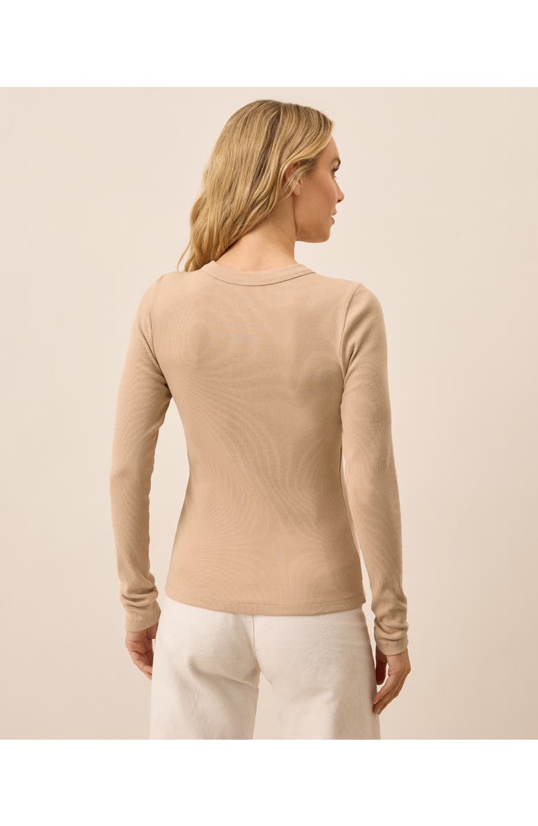 Pact Perfect Rib Long Sleeve Tee, Alternate, color, Sesame