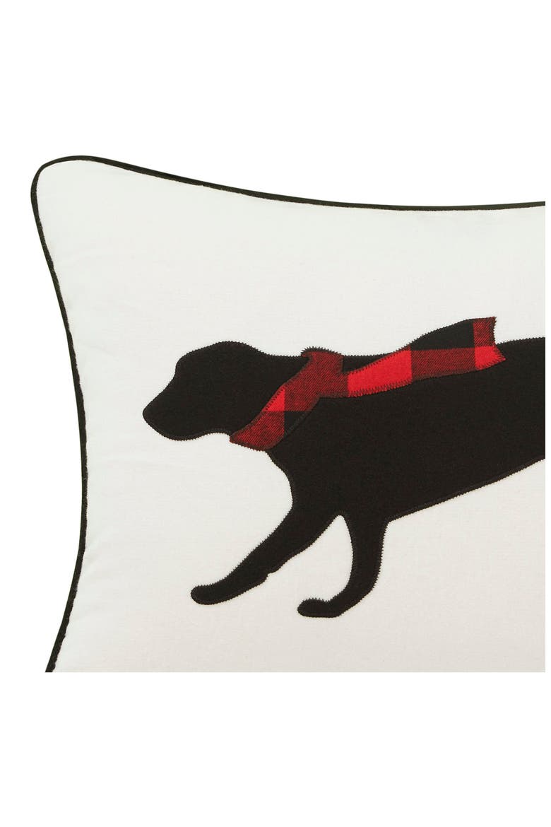 Winter Lab Reversible Accent Pillow, Alternate, color, DARK RED