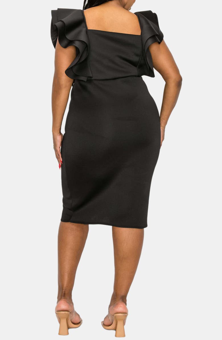 L I V D Charlie Flutter Sleeve Midi Dress, Alternate, color,