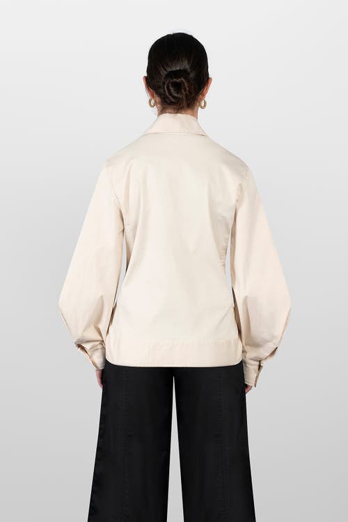 Laura Aparicio Drill Bomber Jacket In Neutral