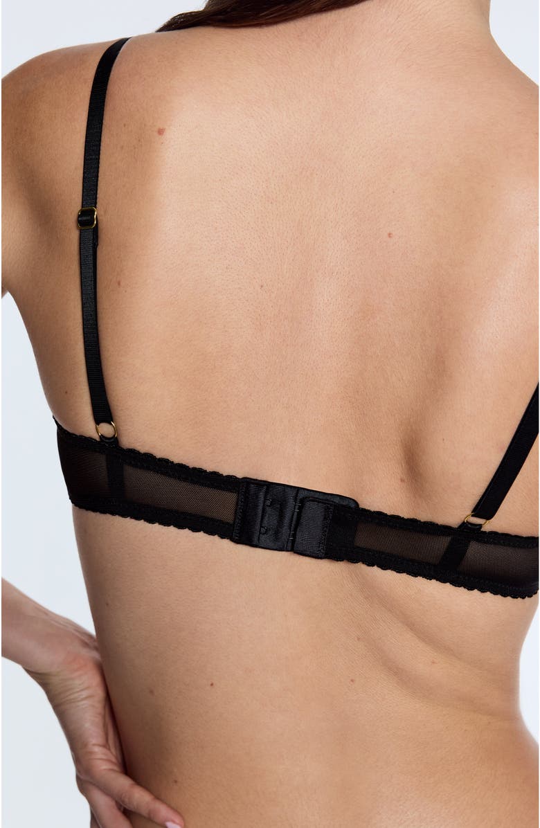 Pepper Signature Unlined Demi Bra, Alternate, color, Black