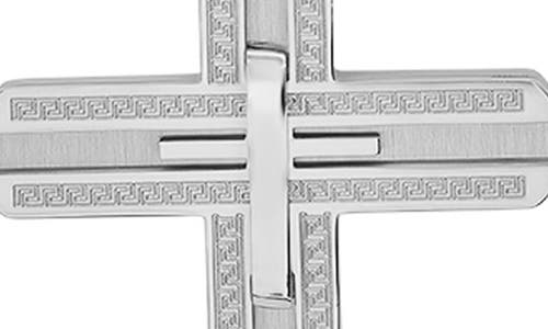 Hmy Jewelry Stainless Steel Cross Pendant Necklace In Silver
