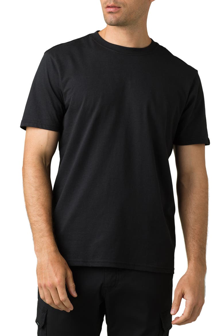 Crewneck T-Shirt, Main, color, BLACK