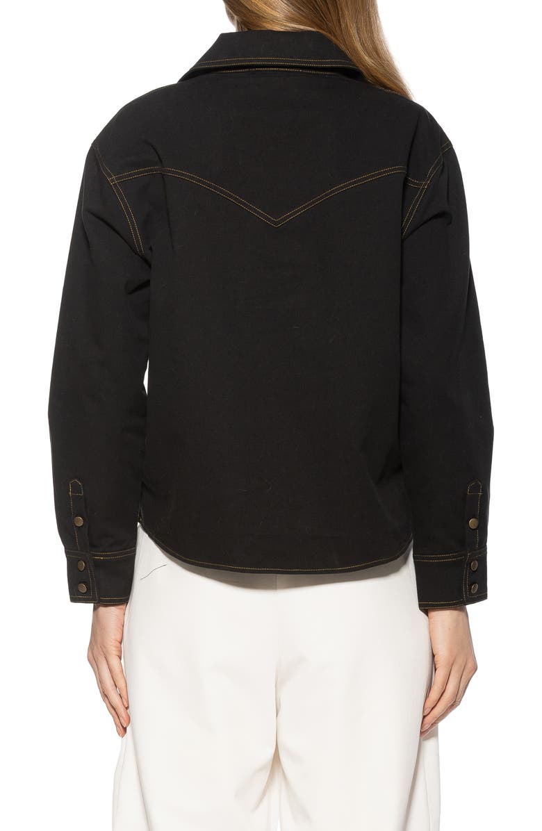 Alexia Admor Thalina Lace-Up Western Shirt, Alternate, color, 