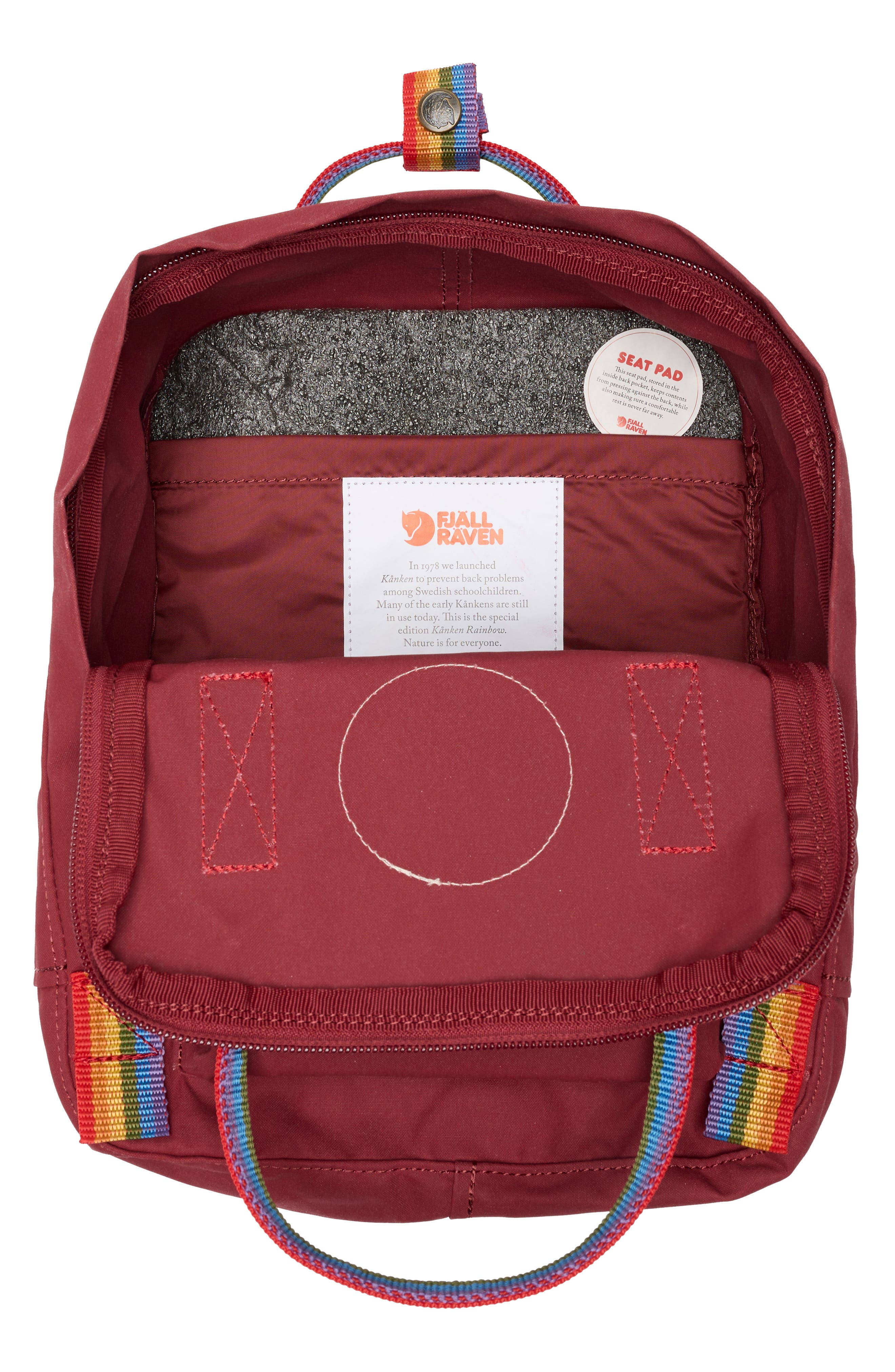 Mini Kånken Rainbow Water Resistant 13-Inch Laptop Backpack, Alternate, color, OX RED-RAINBOW PATTERN