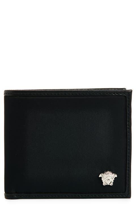Medusa Leather & Nylon Bifold Wallet