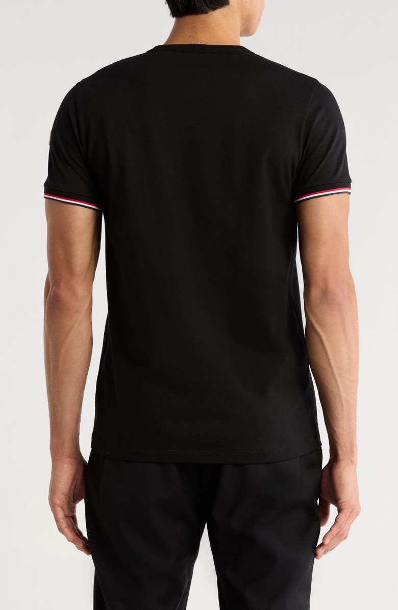 Moncler Slim Fit Stretch Cotton T-Shirt, Alternate, color, Black