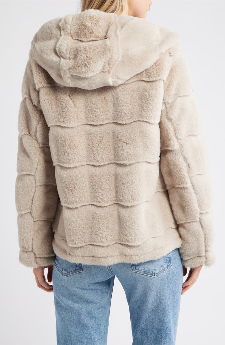 Via Spiga Faux Fur Jacket, Alternate, color, Warm Grey