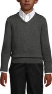 Lands' End School Uniform Boys Cotton Modal Fine Gauge V-neck Sweater