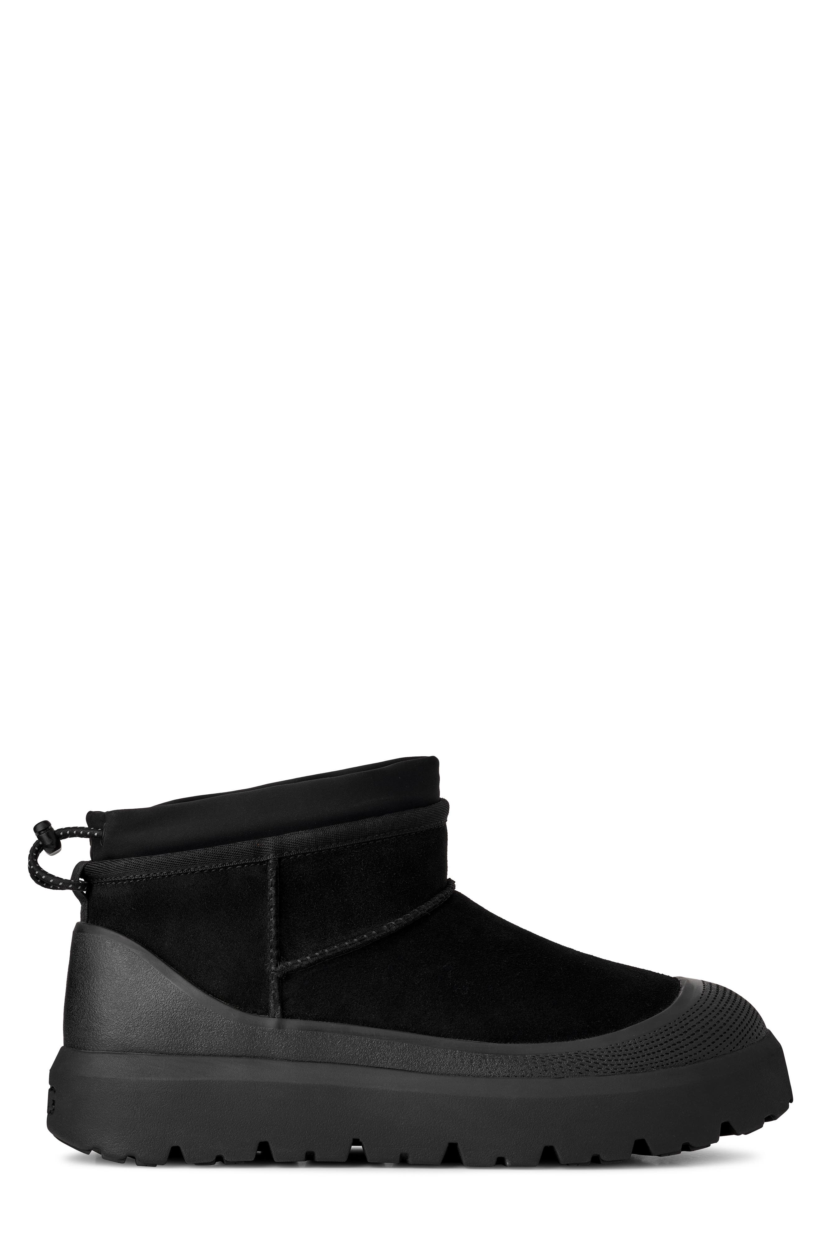 UGG<sup>®</sup> Classic Ultra Mini Weather Hybrid Boot, Alternate, color, Black / Black