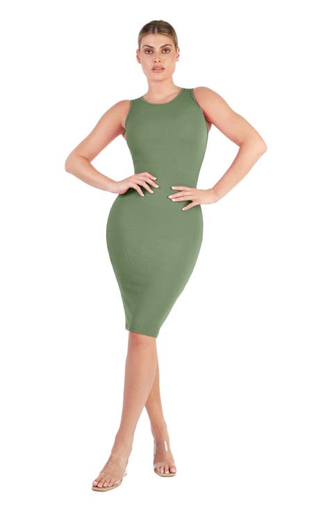 Shapewear Modal Tummy Control Midi Dress