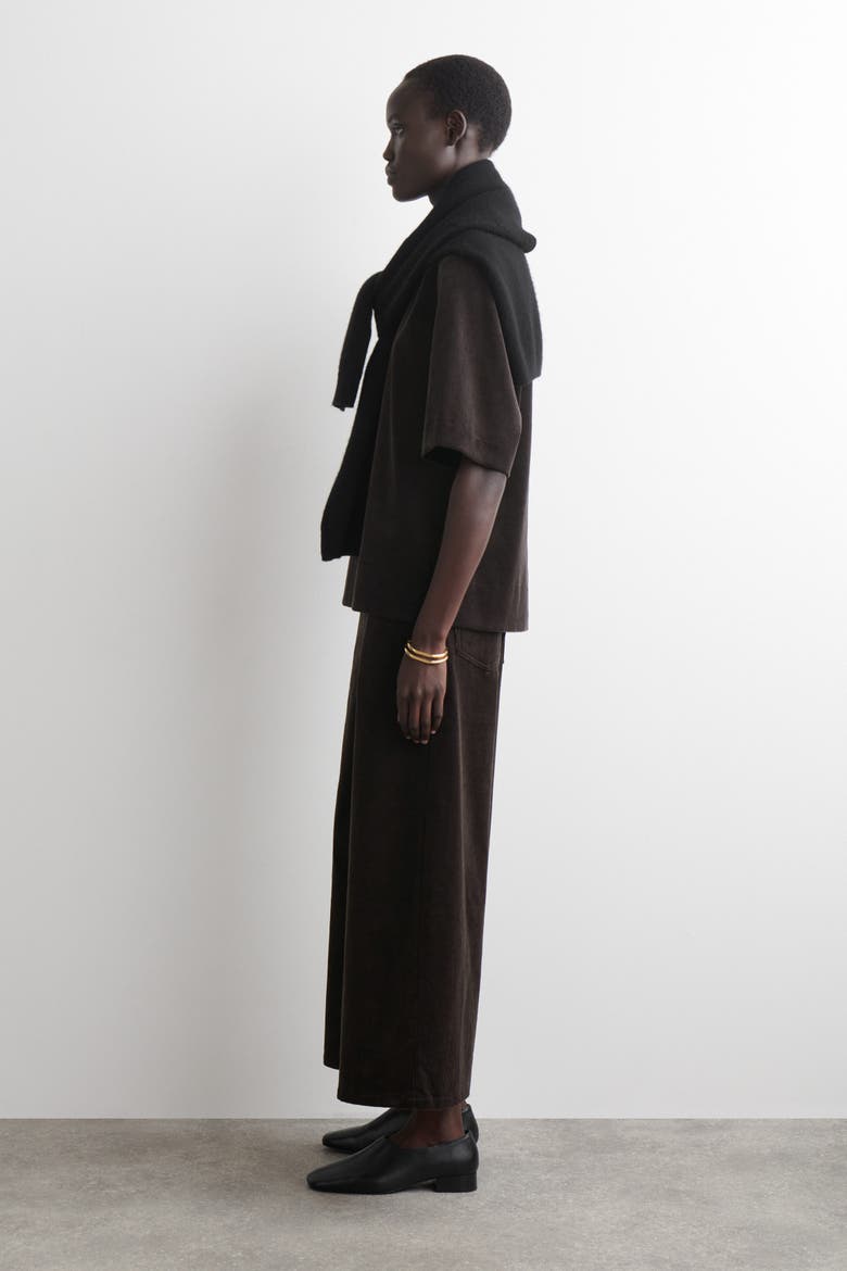 Corduroy Culottes, Alternate, color, DARK BROWN