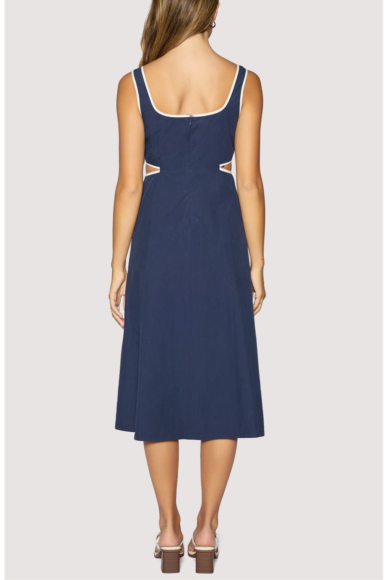 Coastal Riviera Cotton Midi Dress, Alternate, color, NAVY
