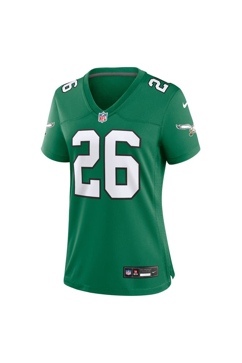 Women's Nike Saquon Barkley  Kelly Green Philadelphia Eagles Alternate Game Jersey, Alternate, color, Kelly Green