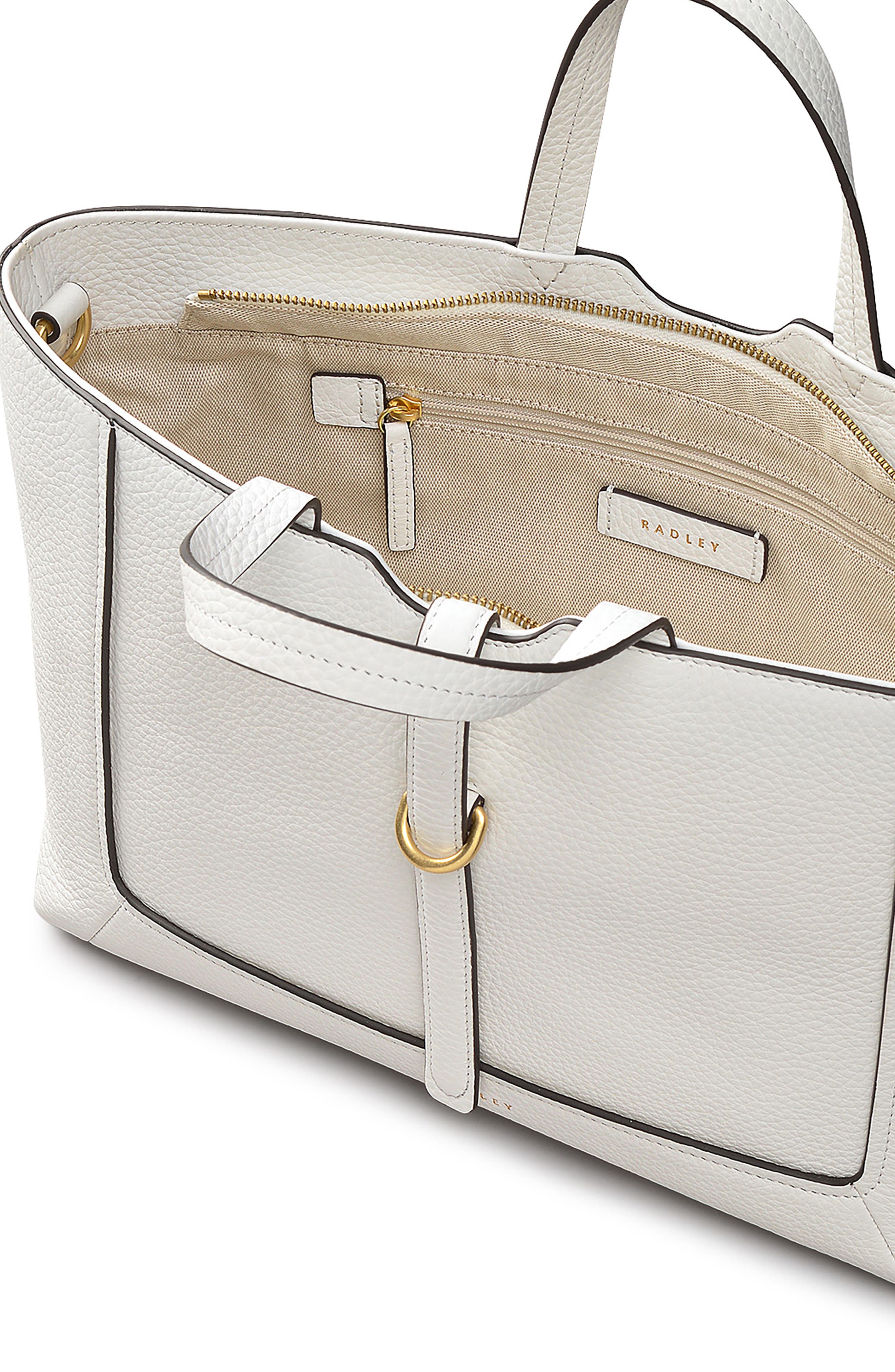 Radley Hazelbury Park Medium Zip Top Tote, Alternate, color, Bright White