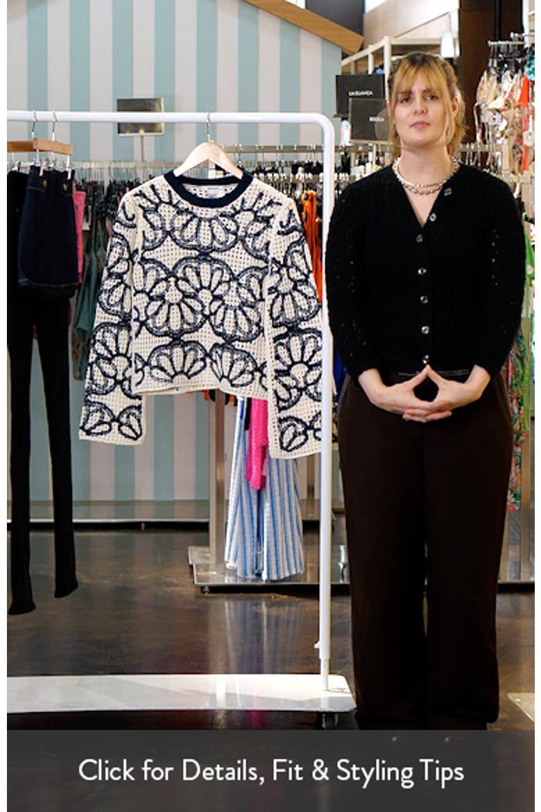 Rhoda Floral Embroidered Open Stitch Sweater video