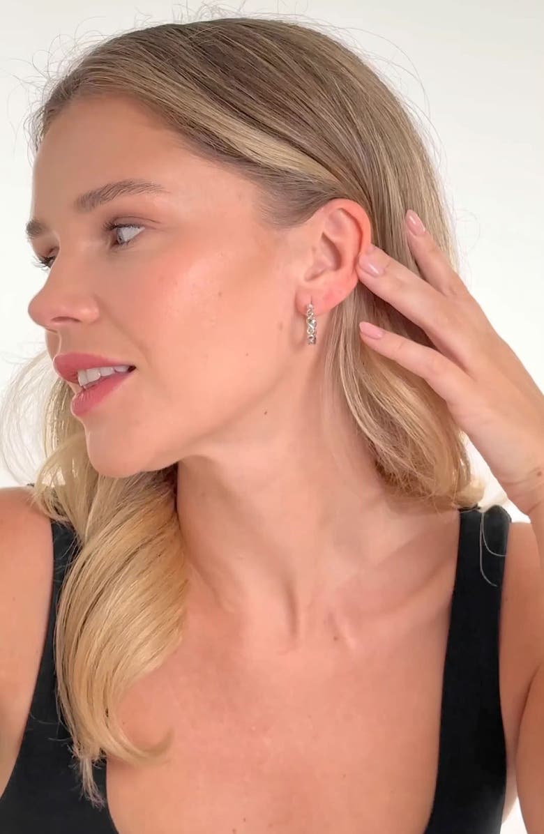 DEVATA Infinity Hoop Earrings, Alternate, color, Silver