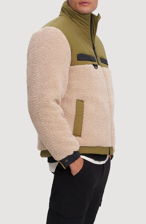 NOIZE NOIZE LUKAZ FAUX SHEARLING TRIM PUFFER JACKET