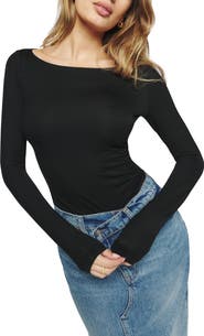 Reformation Wiley Ballet Neck Top