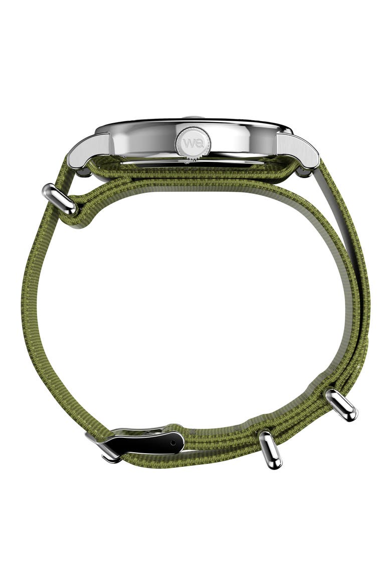 Weekender Canvas Strap Watch, 37mm, Alternate, color, GREEN