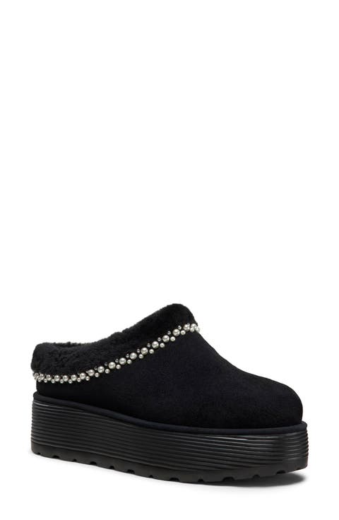 Nellie Genuine Shearling Platform Clog
