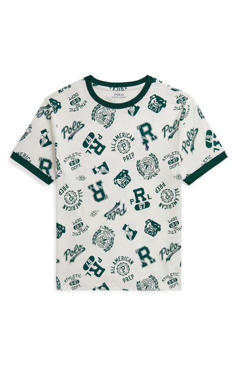 Kids' Logo Print Ringer T-Shirt (Big Kid)