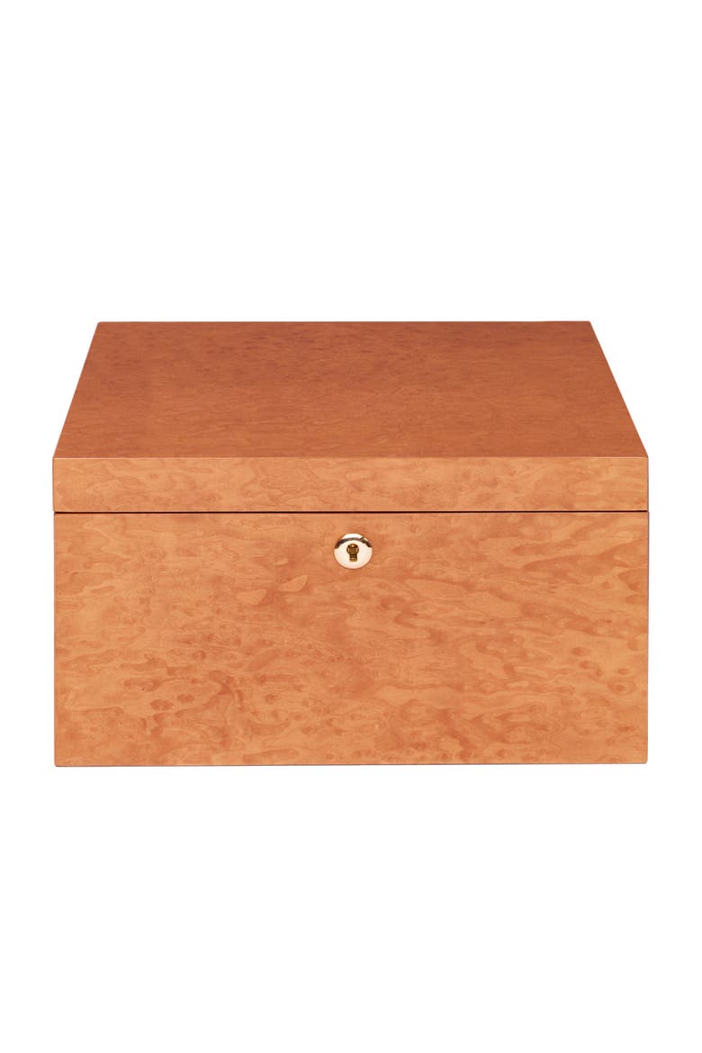HERITAGE SIXTEEN WATCH BOX, Main, color, Burr Walnut