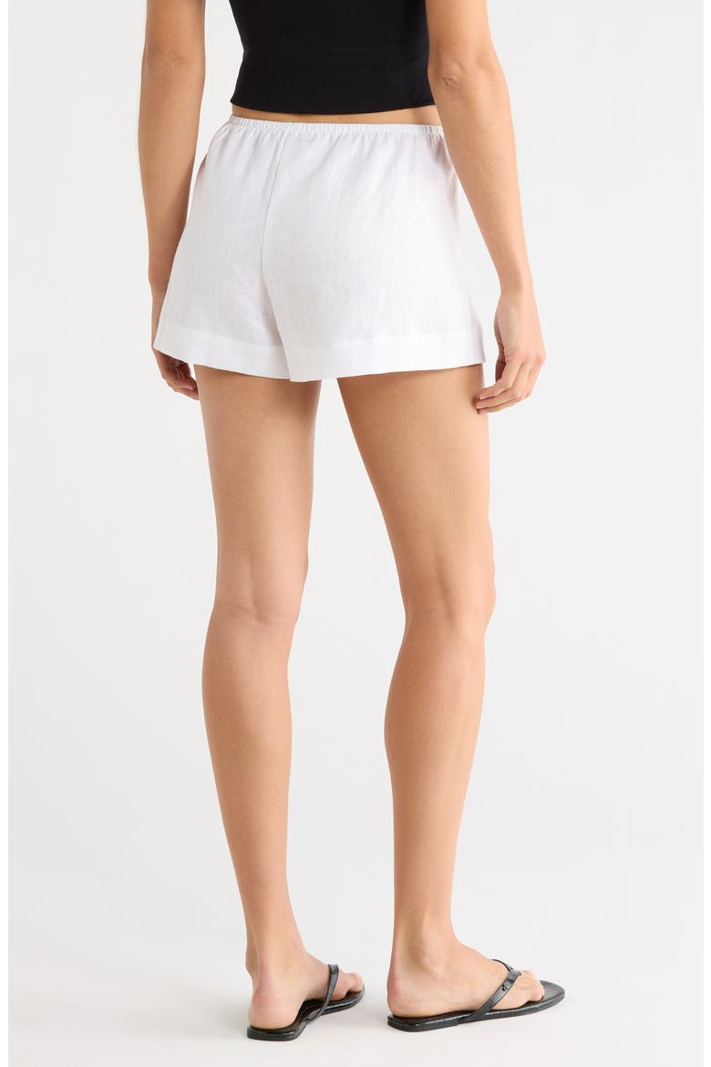 Nora Linen Shorts, Alternate, color, WHITE