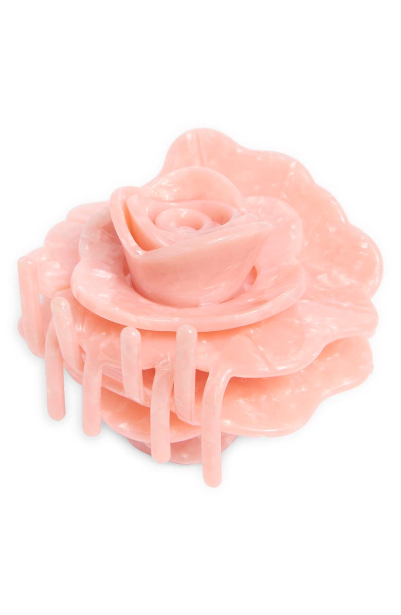 Solar Eclipse Origami Rose Claw Clip, Main, color, Pink