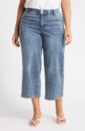 Democracy Double Side Seam Wide Leg Crop Jeans