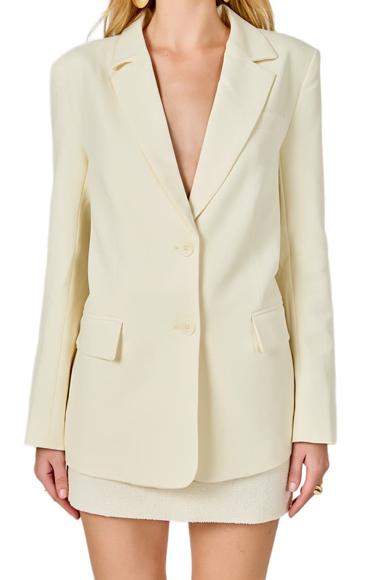Two-Button Blazer, Alternate, color, BUTTER