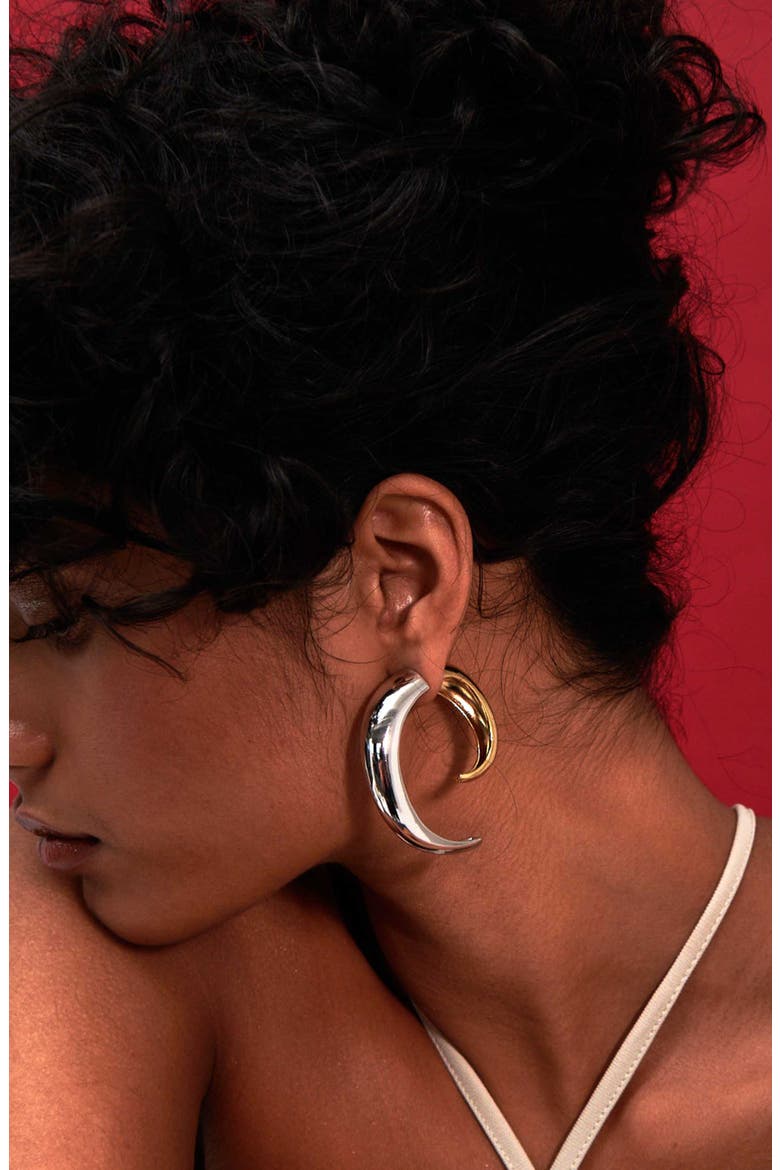 Kiki Mixed Metal Convertible Earrings, Alternate, color, GOLD/SILVER