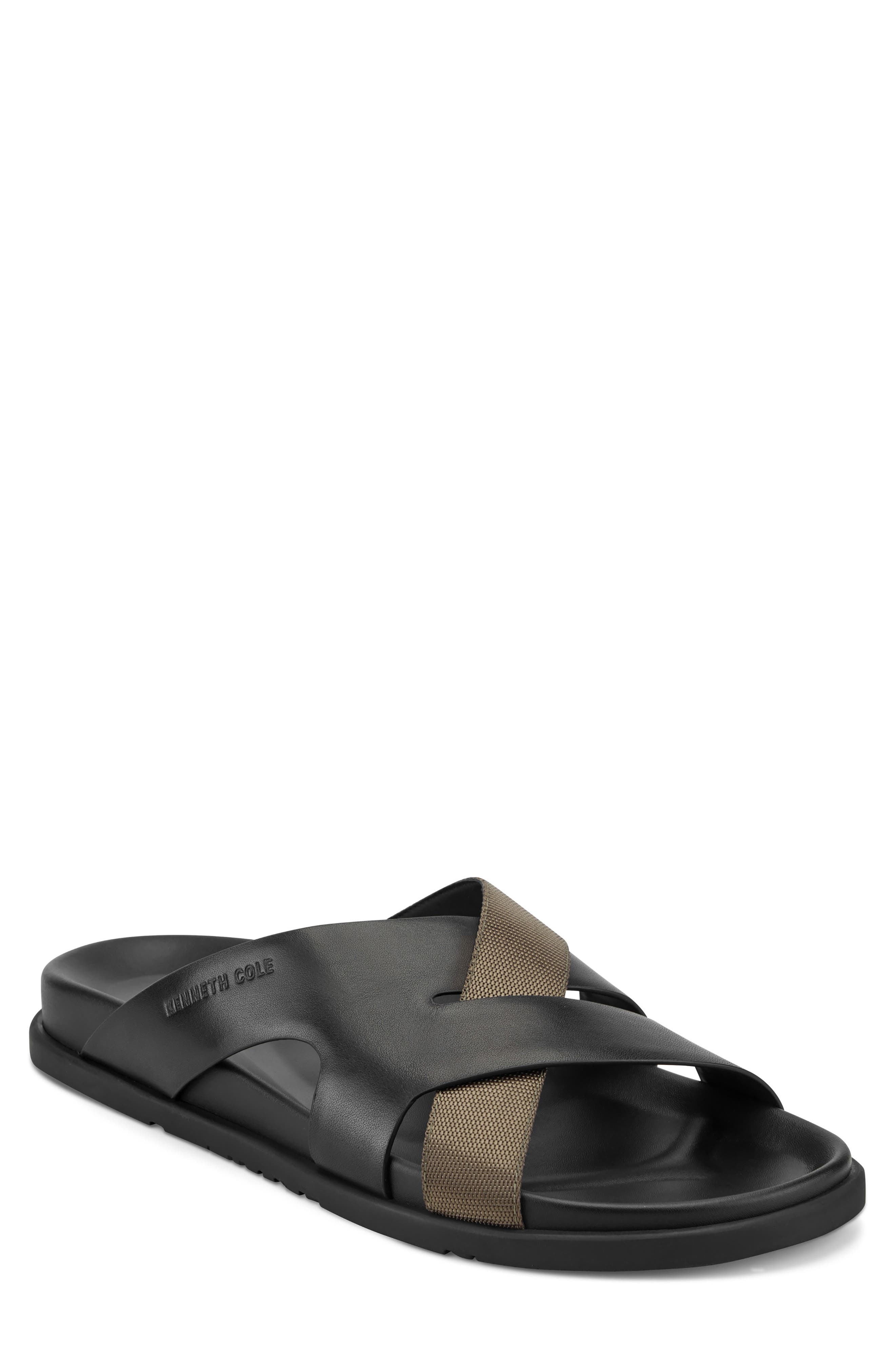 Kenneth Cole New York Wassen Slide Sandal, Main, color, Black/ Olive