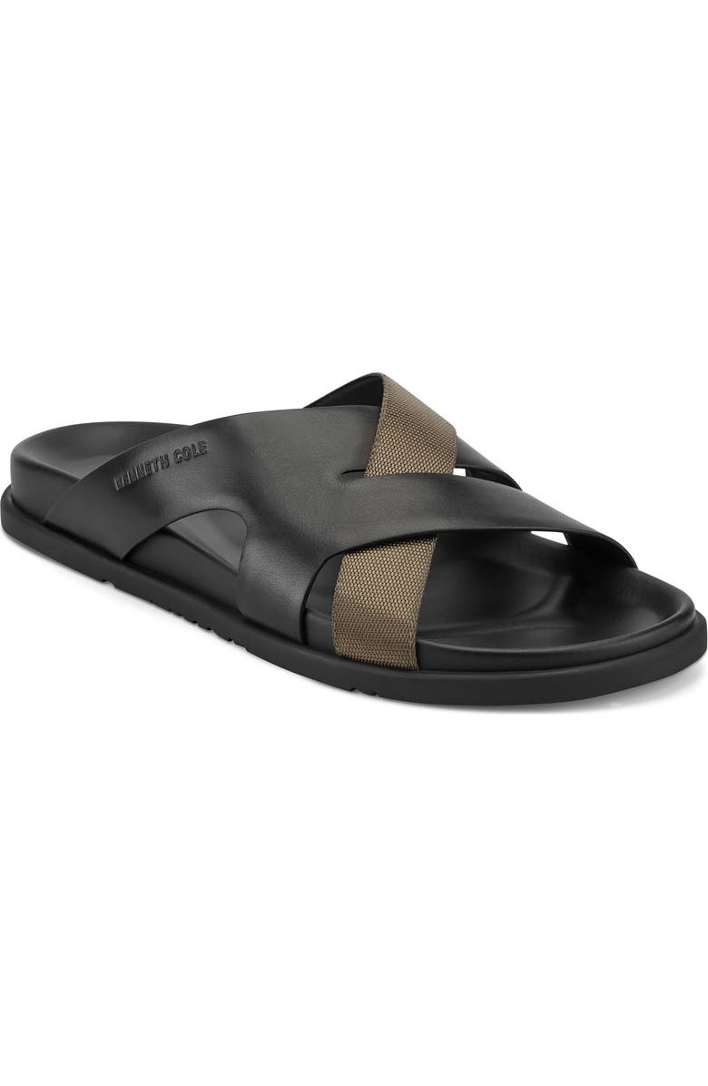 Kenneth Cole New York Wassen Slide Sandal, Main, color, Black/ Olive