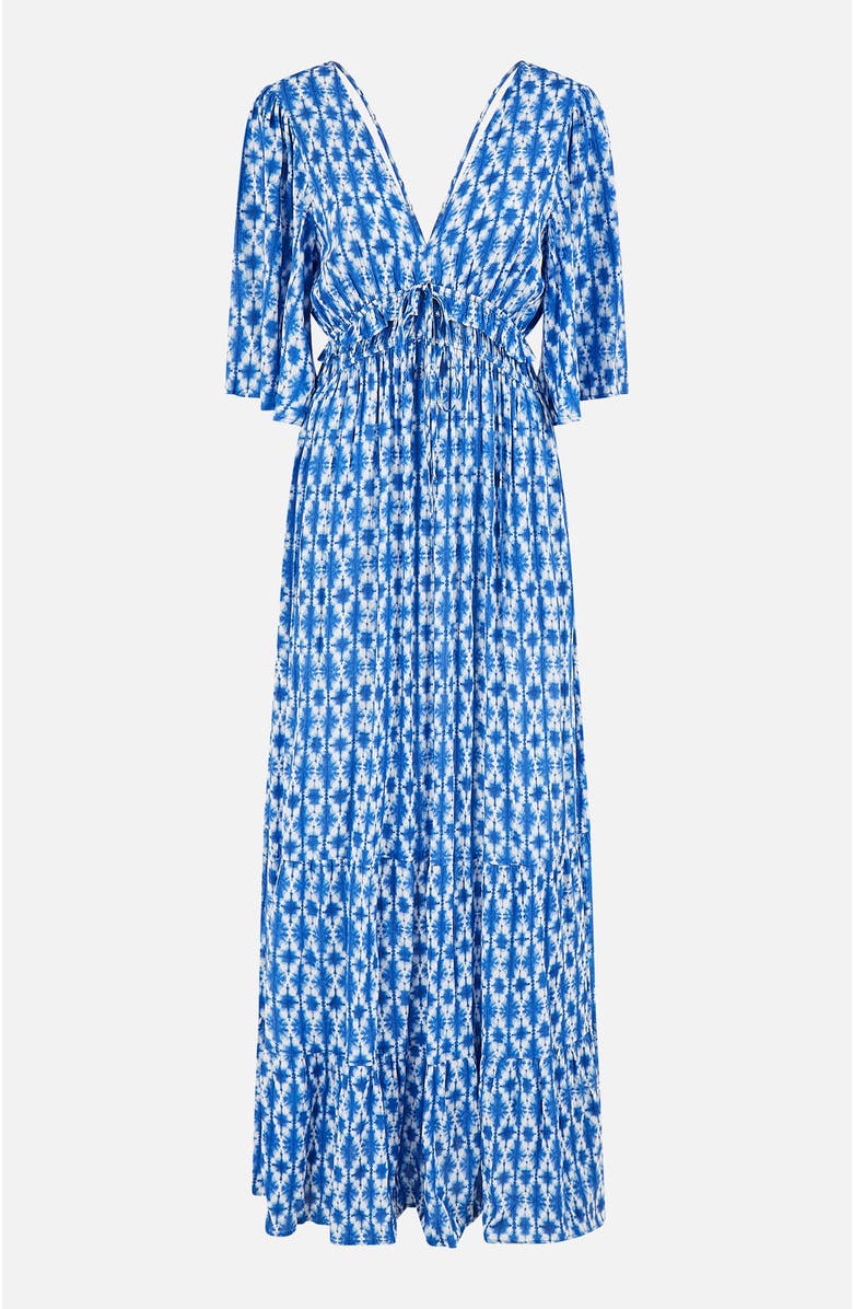 Yumi Maxi Dress With Cross Over Back, Alternate, color, Blue